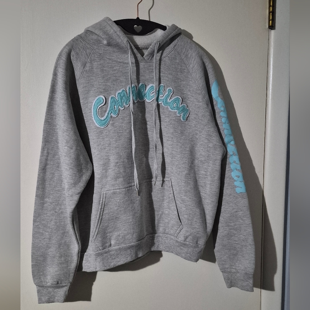 Connection 18 Gray and Blue Women's Hoodie